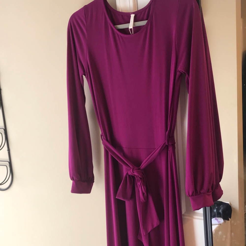 Med. Pink Blush Violet Maxi Dress NWT (maternity)
